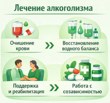 лечение алкоголизма в Зеленокумске этапы
